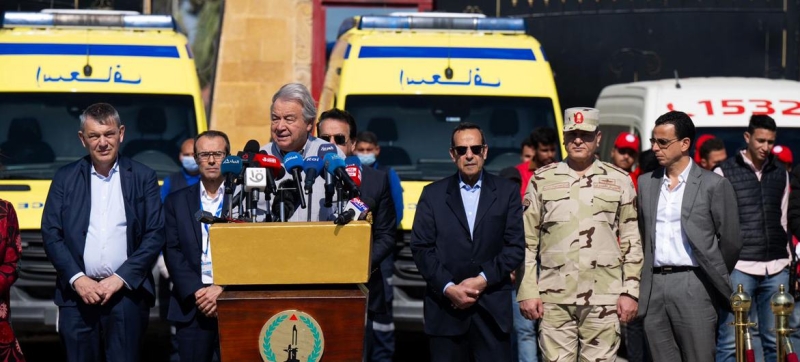 Ramadan and solidarity visit: UN Secretary General visited Rafah checkpoint on the border of Egypt and Gaza