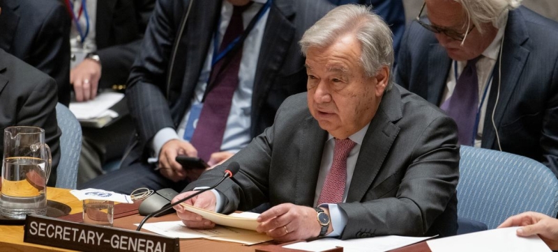 UN Secretary General in the Security Council: the international community has an obligation to help defuse the situation in the Middle East