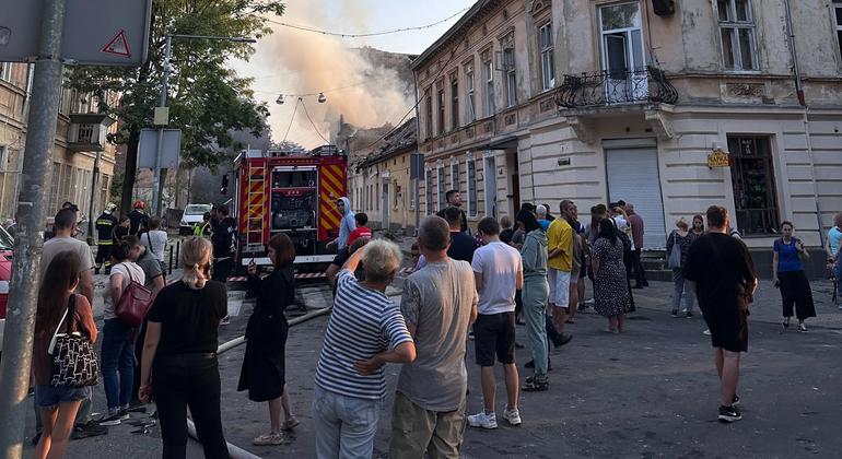 ООН: в результате обстрела Львова погибли по меньшей мере семь человек