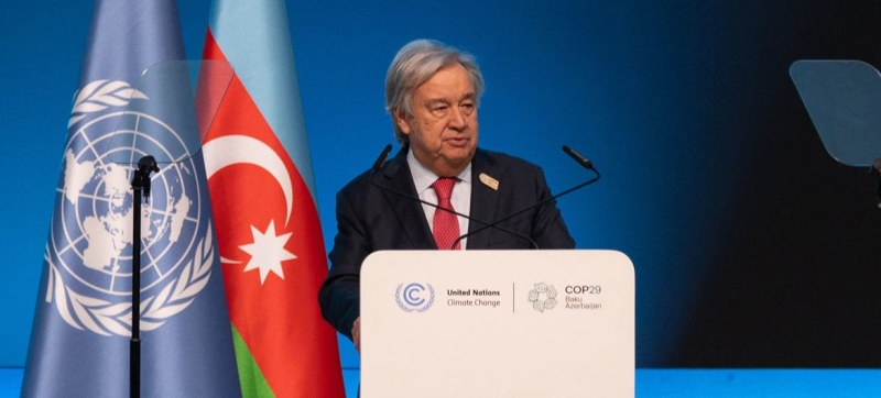 UN Secretary General at COP29 in Baku: “The economy will push us towards a green future”